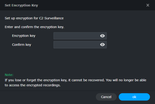 set synology encryption key