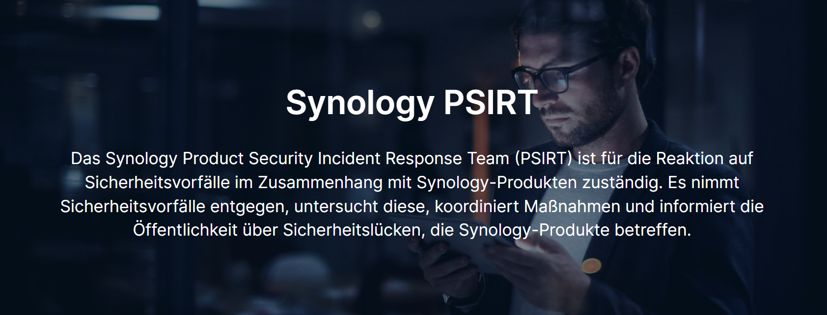 Erklärung Product Security Incidence Response Team bei Synology